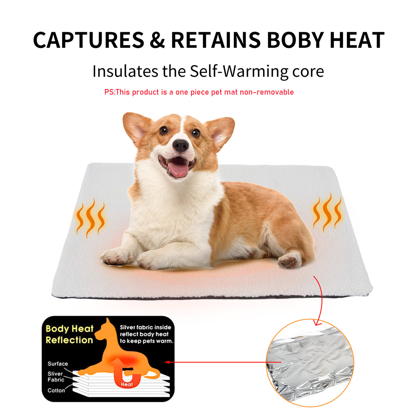 Cozy Self Heating Pet Pads Pet Blanket For Cold Winter Self Warming Cat Bed For Indoor Pet Heating Pad Self Cushion Mat For Cats