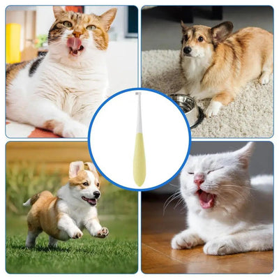 Pet Toothbrush Kitten Tooth Brushes Small Cats Safe Dog Oral Care Odorless Cat Tooth Care Brush With Anti-Slip Handle Pet Teeth