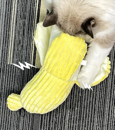 Banana Cat Crinkle Toy Catnip Crinkle Sound Toys Fruit Cat Chew Toy Corn Cat Toy For Indoor Kitten Exercise Soft And Durable